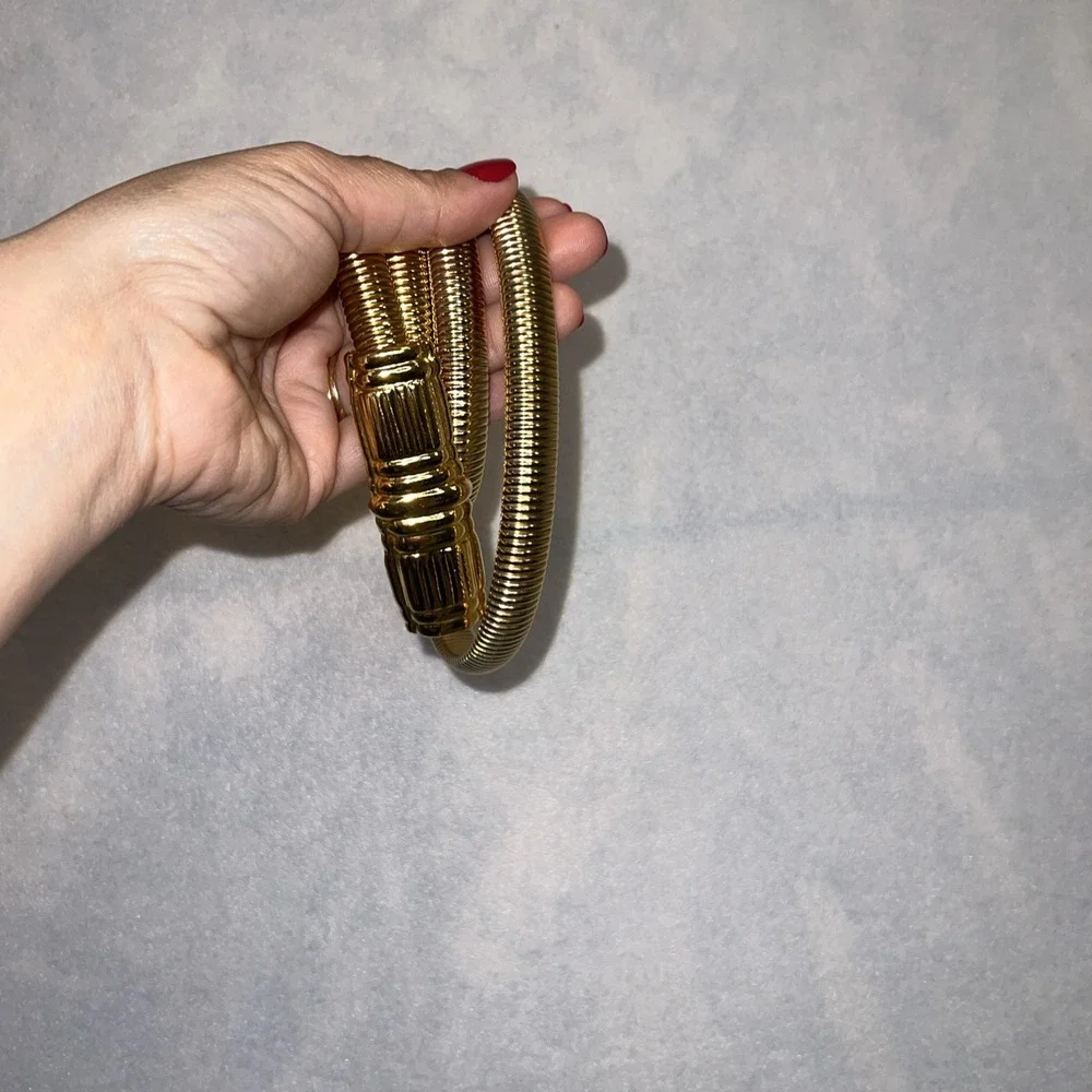 Vintage Gold Tone Snake‎ Strech Women's Belt Style Classic 39